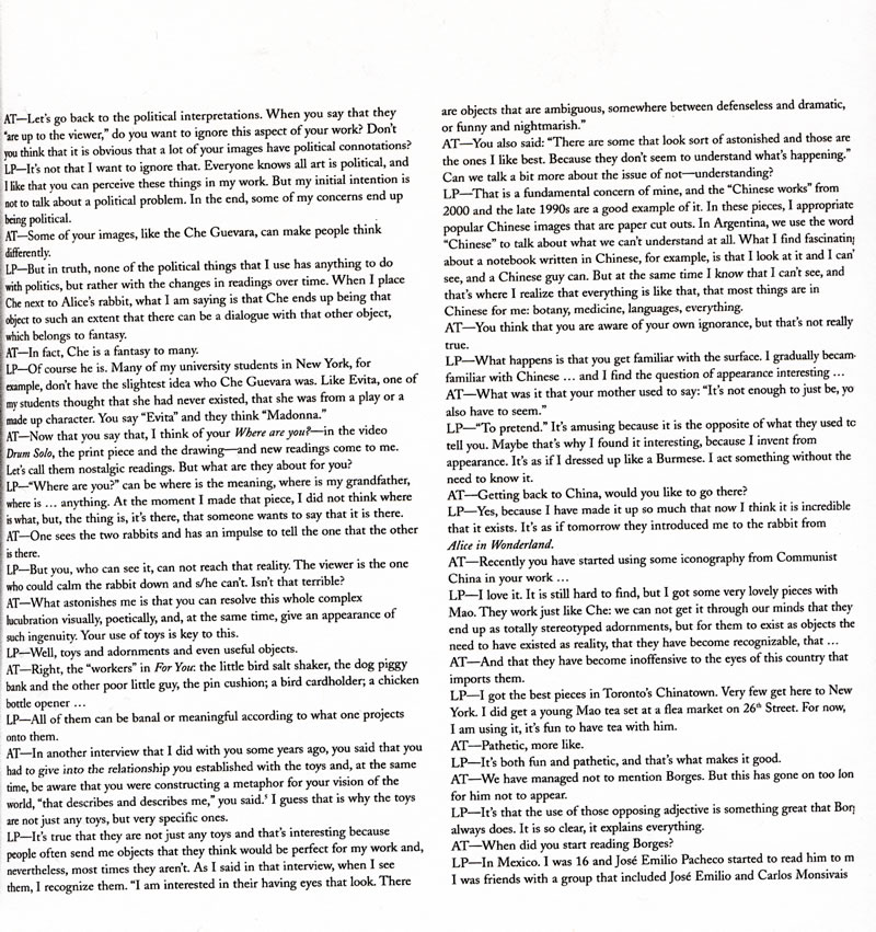 A rabbit that escapes interview with liliana porter  an %282%29